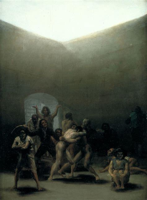 lunatics (painting)|Yard with Lunatics by Francisco de Goya .